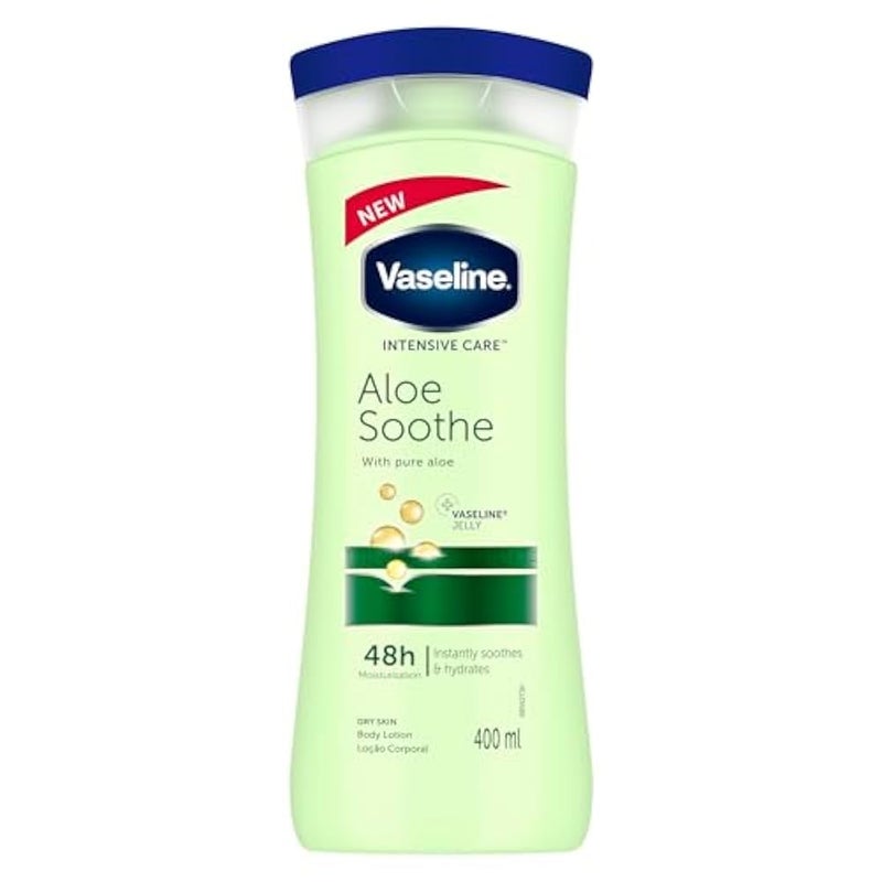 Vaseline intensive care aloe soothe 48h moisturising body lotion 400ml - Image 1