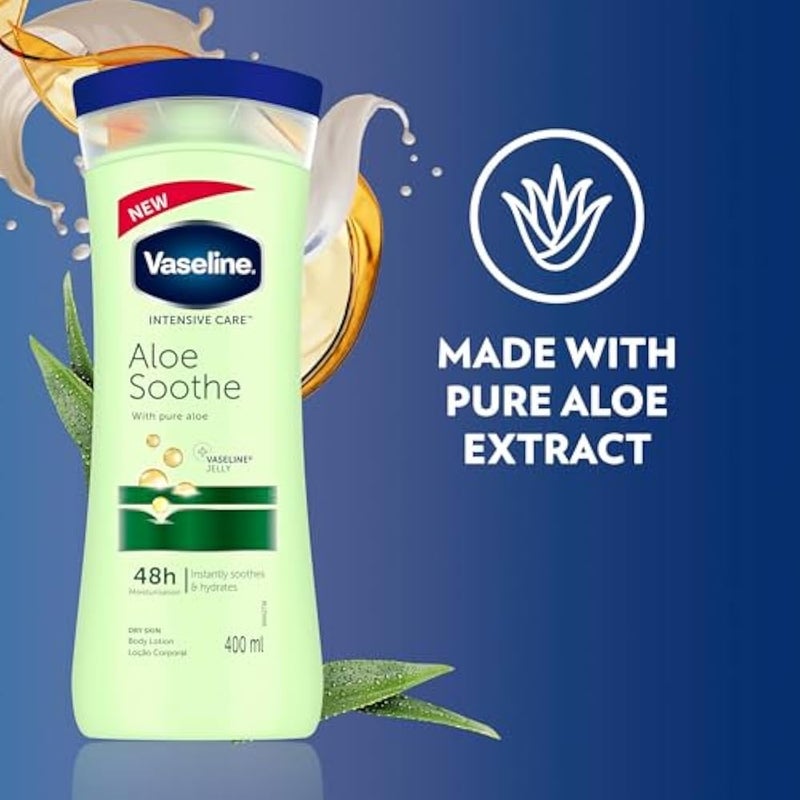 Vaseline intensive care aloe soothe 48h moisturising body lotion 400ml - Image 5