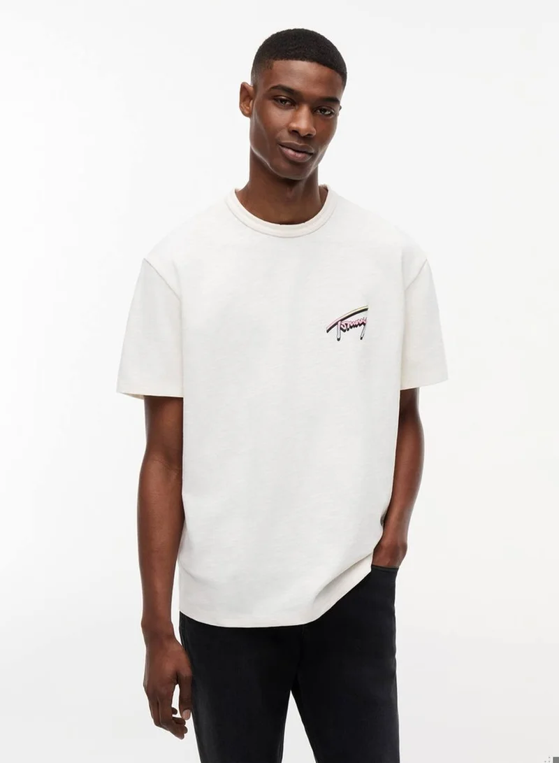Tommy Jeans Back Graphic Textured Relaxed T-Shirt