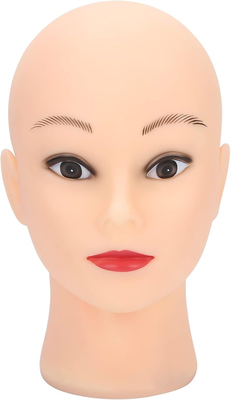 رأس دمية للشعر المستعار نموذج رأس دمية تجميل رأس دمية من PVC ناعم مع ثقب قاعدة لعرض القبعات والشعر المستعار والنظارات وغيرها