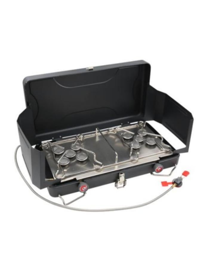 15800W Camping Stove Windproof Portable Copper Outdoor Stoves with 10 Burners for Outdoor Activities Size: 40cm*23.5cm*9cm