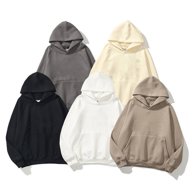 2023 Autumn and Winter Light Edition Double-layer Hat Shoulder Sleeve Loose Casual Sports Raglan Sleeve Hooded Fashion Brand Men's and Women's Sweater  - Image 4