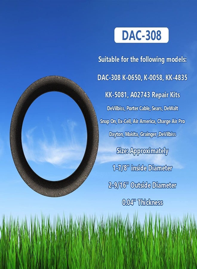 Koatukys DAC-308 Oil-Less Piston Ring Replacement for Craftsman Air Compressor KK-4835 KK-5081 A02743 K-0058 K-0650 - Image 2