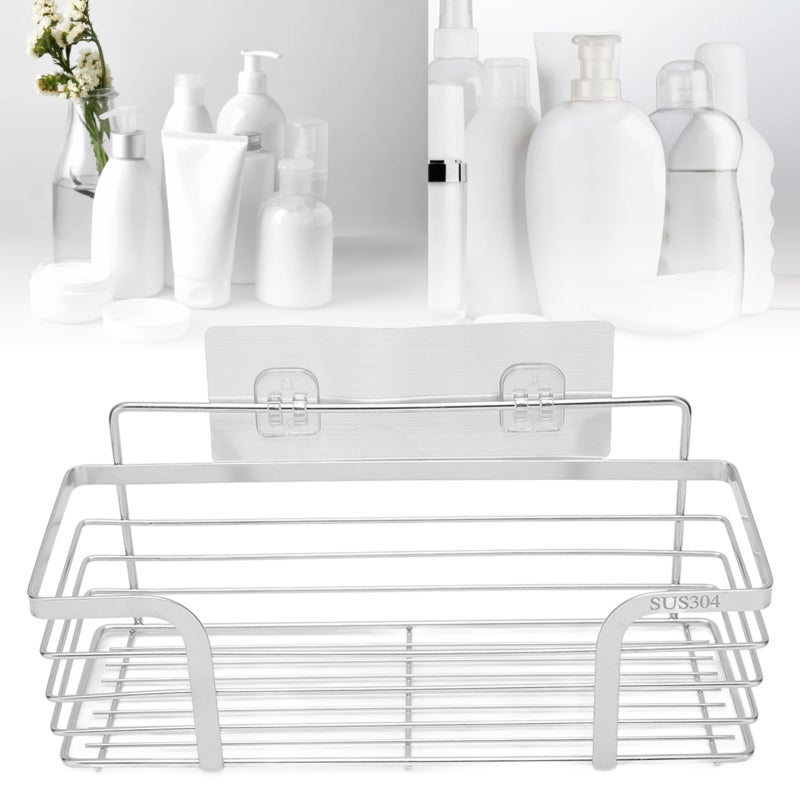 Hair Salon Basket Shelf Stainless Steel Shampoo Hair Conditioner Wall Mounted Storage Rack Organizer - Image 1