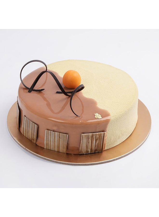 كيك فدج شوكولاته بيضاء بالكراميل