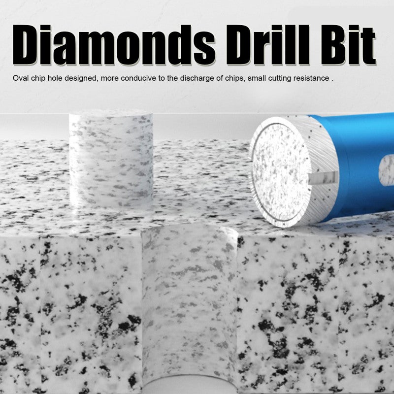 Diamond Blade: Blue Oval Chip Hole Design - High-quality Diamond Material Sharp Wear-resistant Durable Core Hole Saw for Marble Concrete Artificial Stone Electric Drill Bench Drill - Image 2