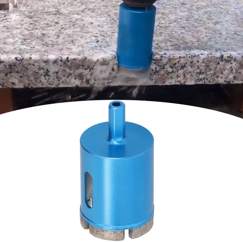 Diamond Blade: Blue Oval Chip Hole Design - High-quality Diamond Material Sharp Wear-resistant Durable Core Hole Saw for Marble Concrete Artificial Stone Electric Drill Bench Drill - Image 4