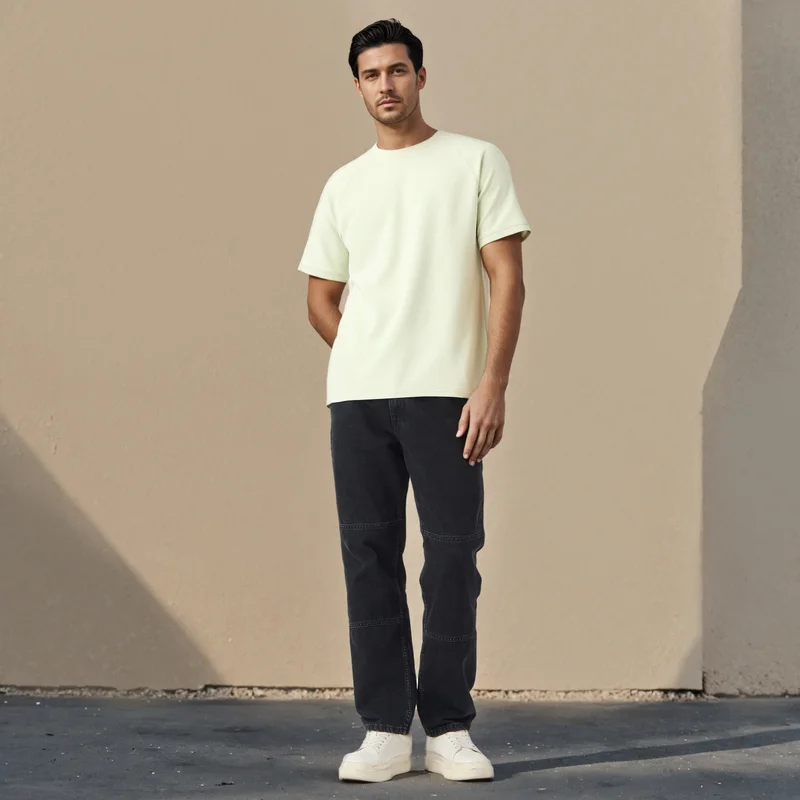 Splash FAV Textured Raglan Sleeves T-shirt