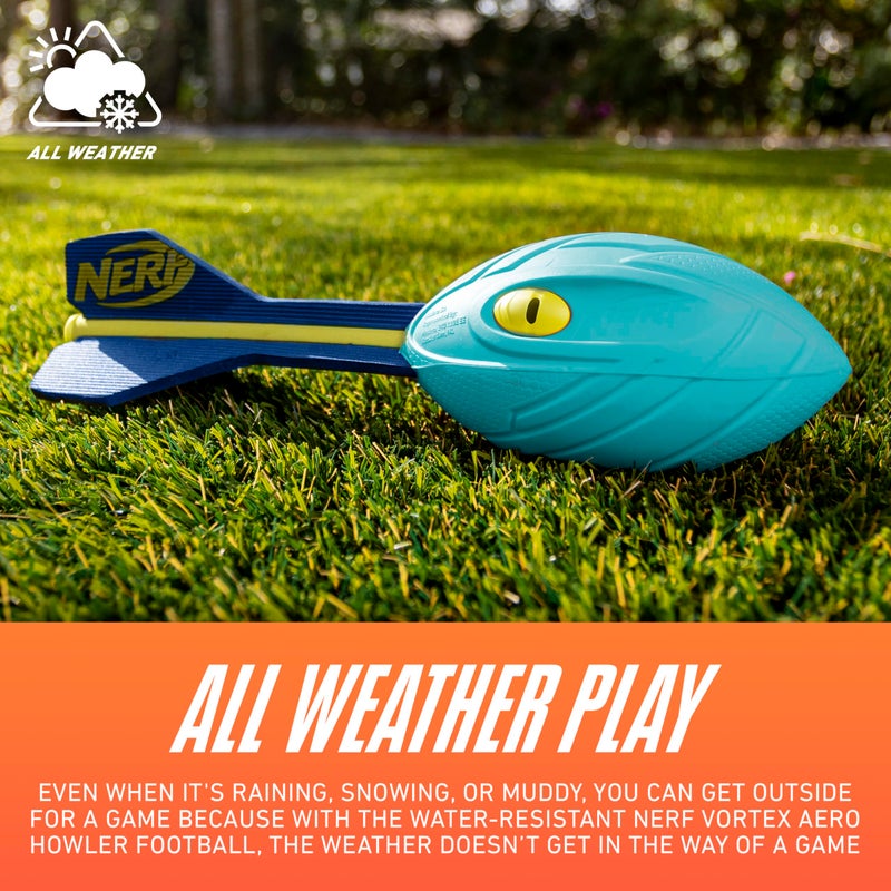 Nerf Vortex Aero Howler Neon Foam Ball, Classic Long-Distance Football, Flight-Optimizing Tail, Whistling Sound, Indoor & Outdoor Fun (Amazon Exclusive) - Image 5