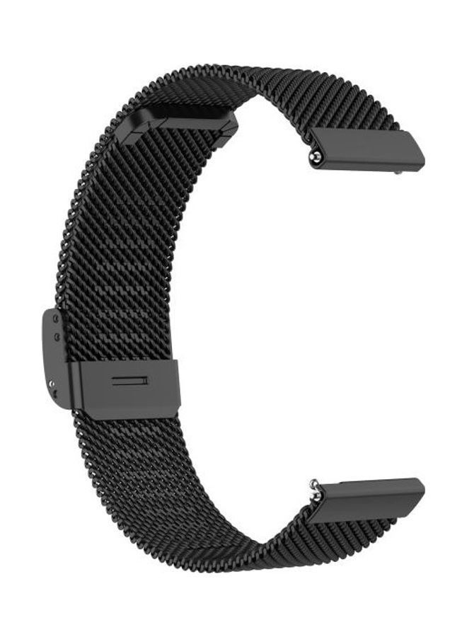 NIBEMINENT Stainless Steel Mesh Watch Wrist Strap 22MM For Huawei GT/GT2 46mm/ Galaxy / Fossil Gen 5 Black  - Image 2