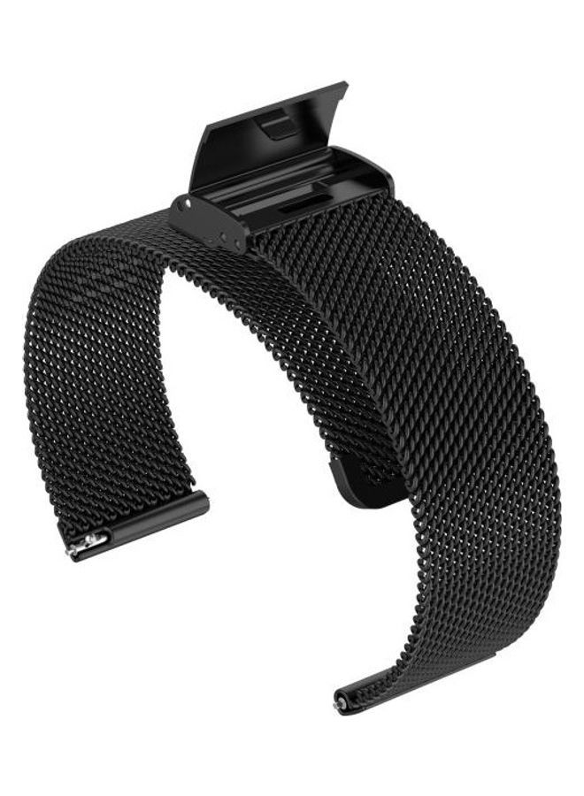 NIBEMINENT Stainless Steel Mesh Watch Wrist Strap 22MM For Huawei GT/GT2 46mm/ Galaxy / Fossil Gen 5 Black  - Image 3