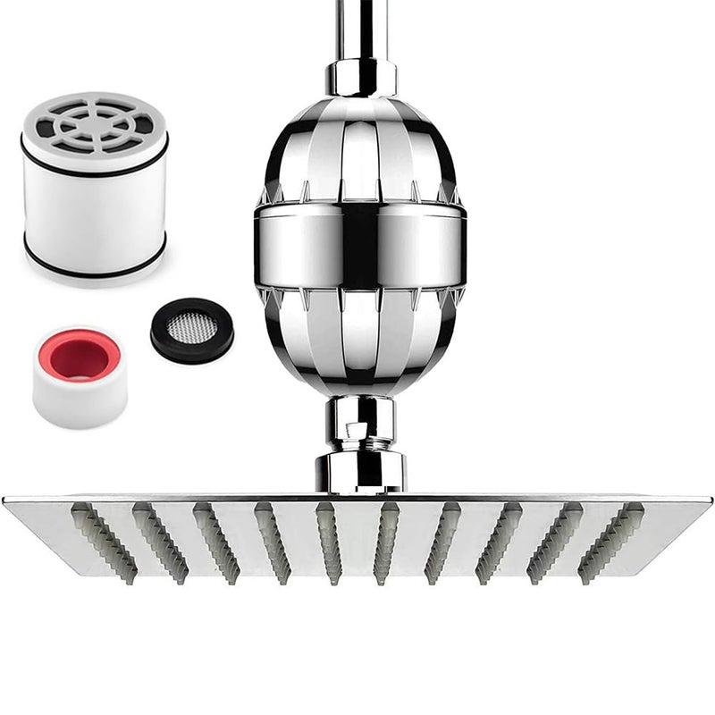 Kidoca Hard Water Softener Shower Head Filter 15 Stage Activated Carbon Bathroom Purifier to Remove Chlorine Fluoride Softwater Tap Filter for Hardwater Reduces Dry Itchy Skin - Image 1