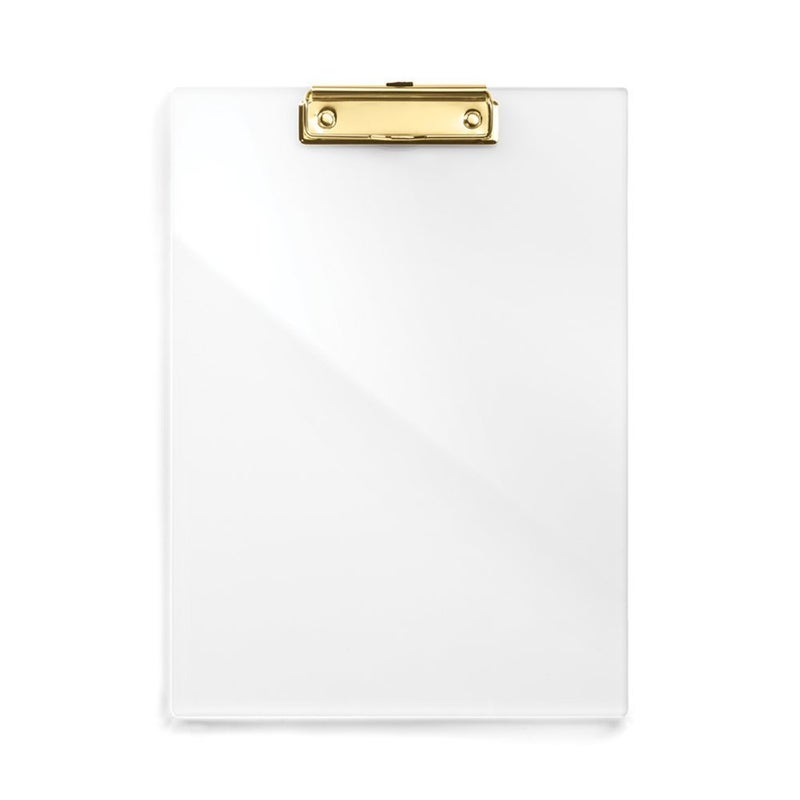 russell+hazel Acrylic Clip Board, Gold-Toned Hardware, 9” x 12” - Image 3