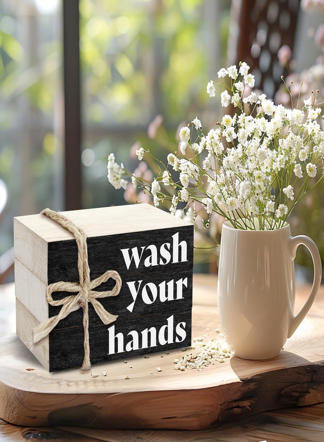 BXVRT Decorative Book Stack for Bathroom, Retro Tiered Tray, Wash Your Hands Wooden Book Decor for Home Office Restroom Washroom Toilet Bathtub Shelf, Farmhouse Bathroom Stacked Books Set -12 - Image 5