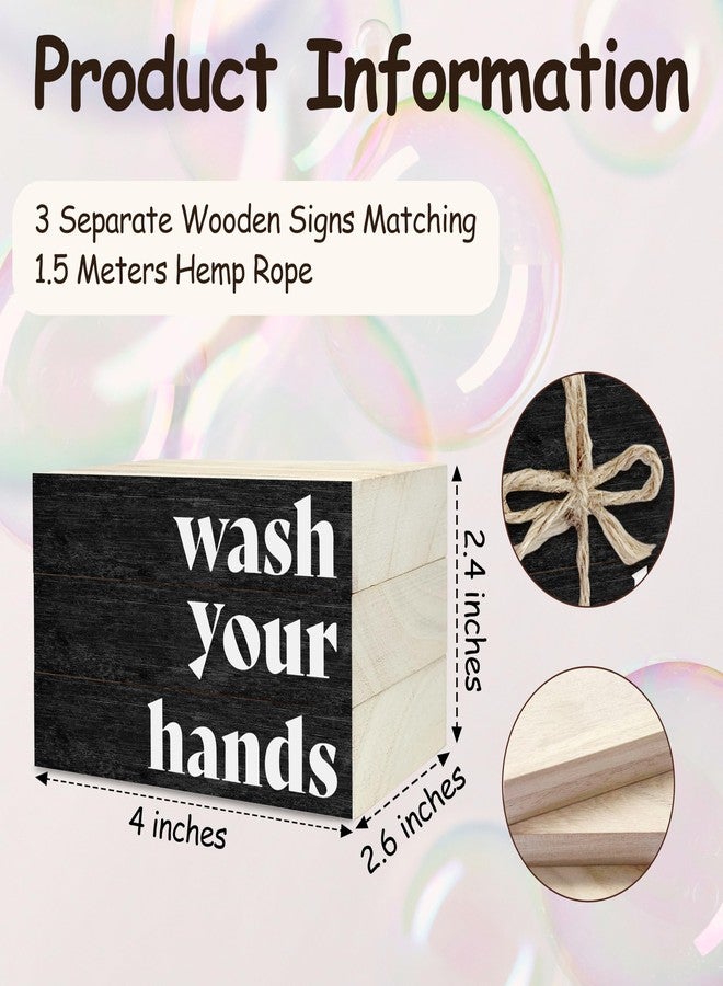 BXVRT Decorative Book Stack for Bathroom, Retro Tiered Tray, Wash Your Hands Wooden Book Decor for Home Office Restroom Washroom Toilet Bathtub Shelf, Farmhouse Bathroom Stacked Books Set -12 - Image 2