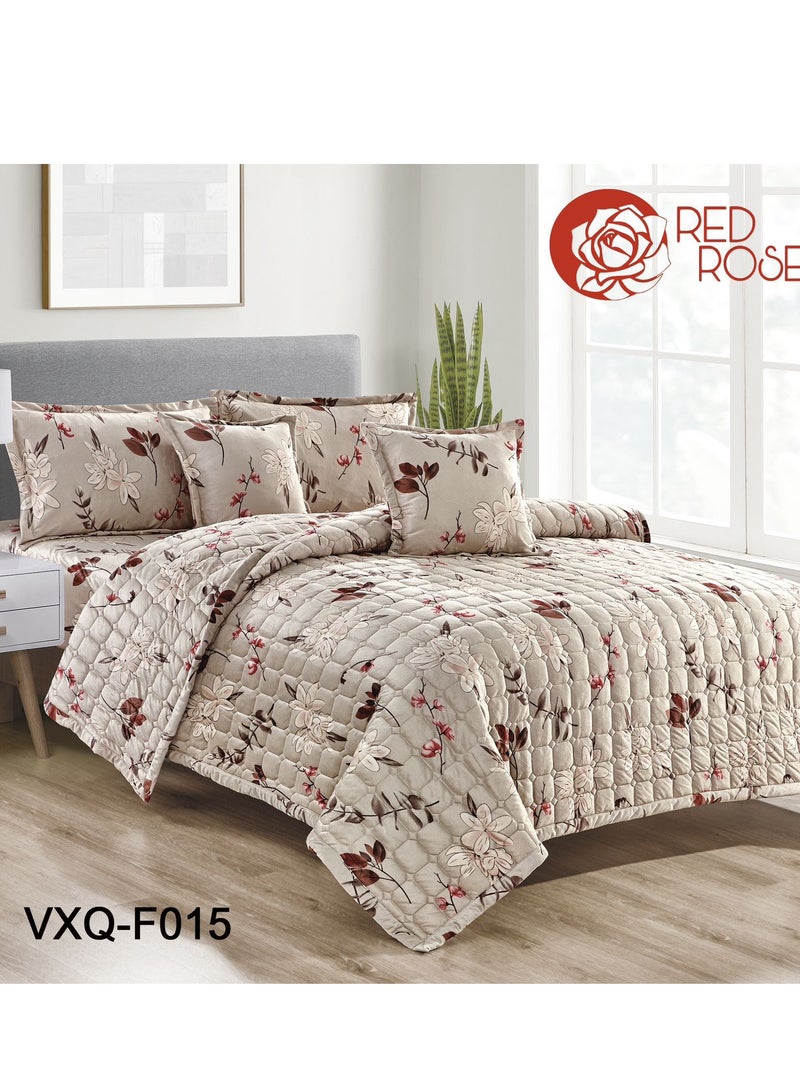 Double winter floral velvet compressed mattress