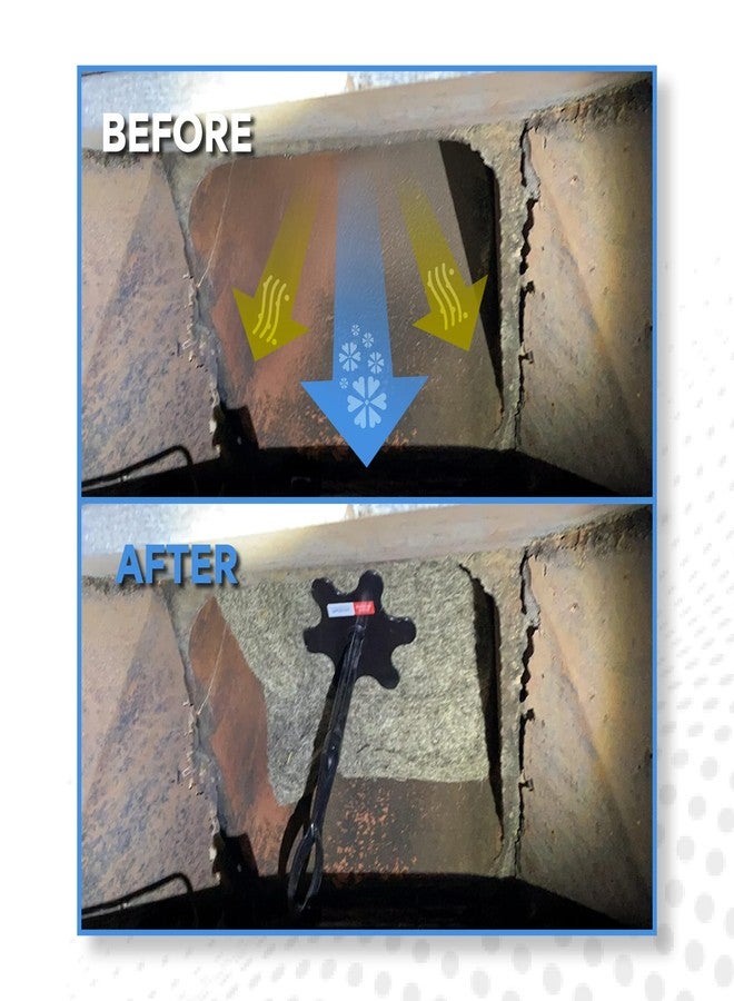 Flueblocker مانع تسرب لمدخنة مقاس 11 × 19 بوصة - سدادة بديلة لسدادة سحب الهواء في مدفأة Chimney Sheep - أفضل من الوسادة أو البالون القابل للنفخ - يوفر الطاقة ويمنع الروائح والحطام - Image 4