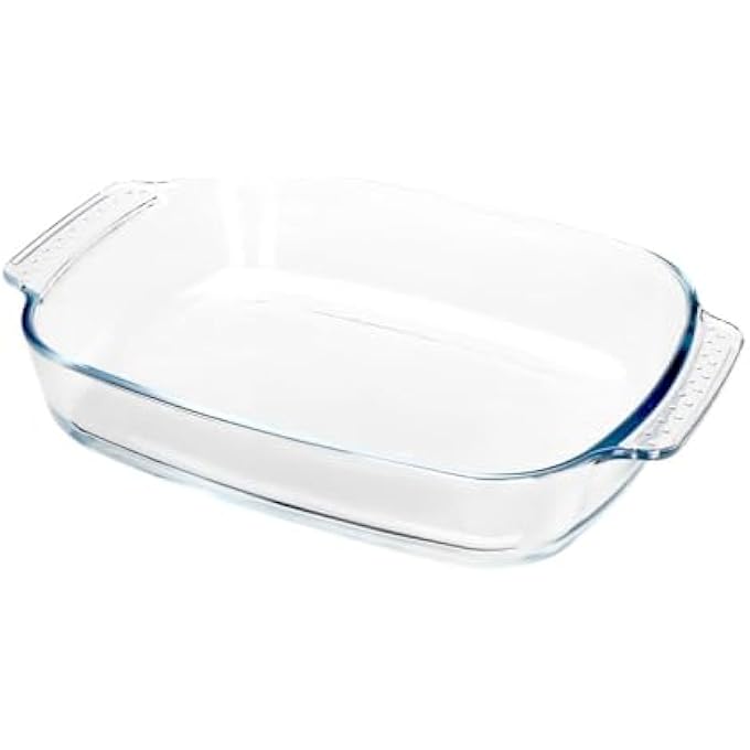rayihni ChefS Delight Rectangular Glass Bakeware With Handle Durable Heat Resistant Perfect For Baking Roasting Cooking Easy To Handle Ideal For Kitchen And Home Use 2600Ml - Image 2