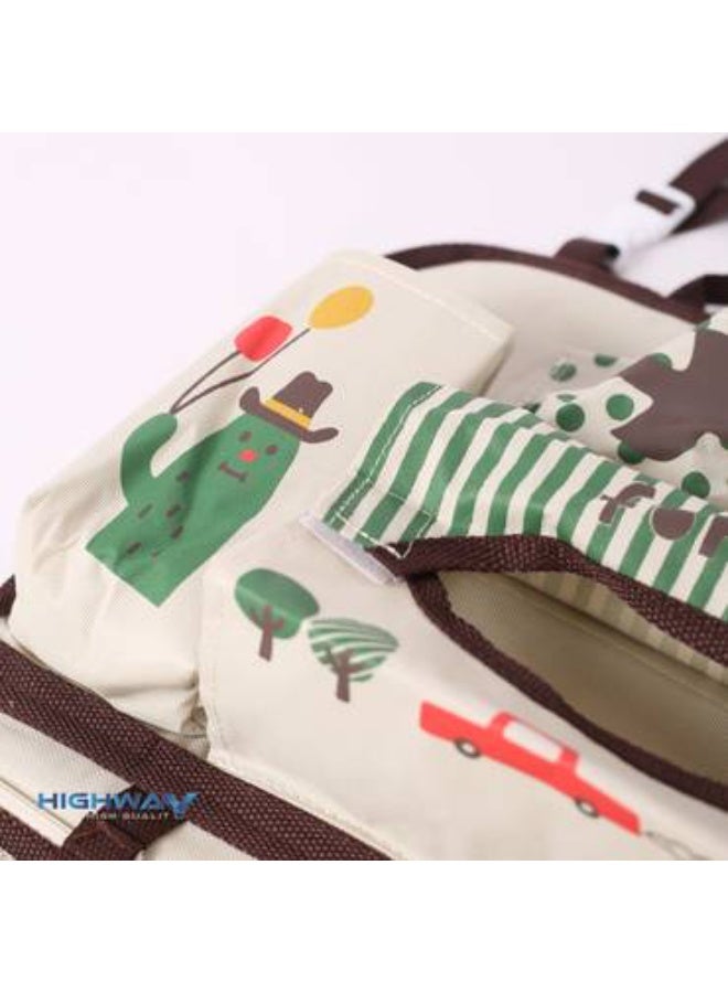 HIGHWAY Cute Cartoon Kids Backseat Car Organizer - Multi-Pocket Seat Back Hanging Storage Bag with Tissue Box Holder & Bottle Pockets - Multi-Color - Image 5