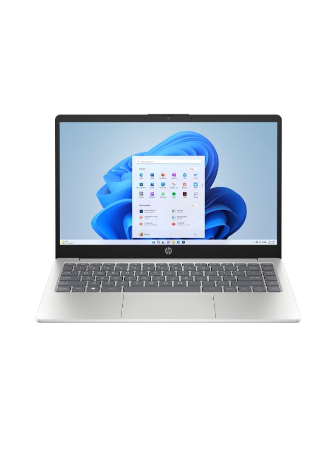 HP 14-em0027ne Laptop With 14-Inch Display, AMD Ryzen 5 7520U Processor/16GB RAM/512GB SSD/AMD Radeon Graphics/Windows 11 Home Natural Silver - Image 1