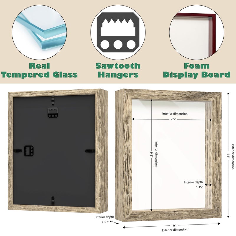 Frameworks 8x10 Driftwood Wooden Shadow Box From - Image 3