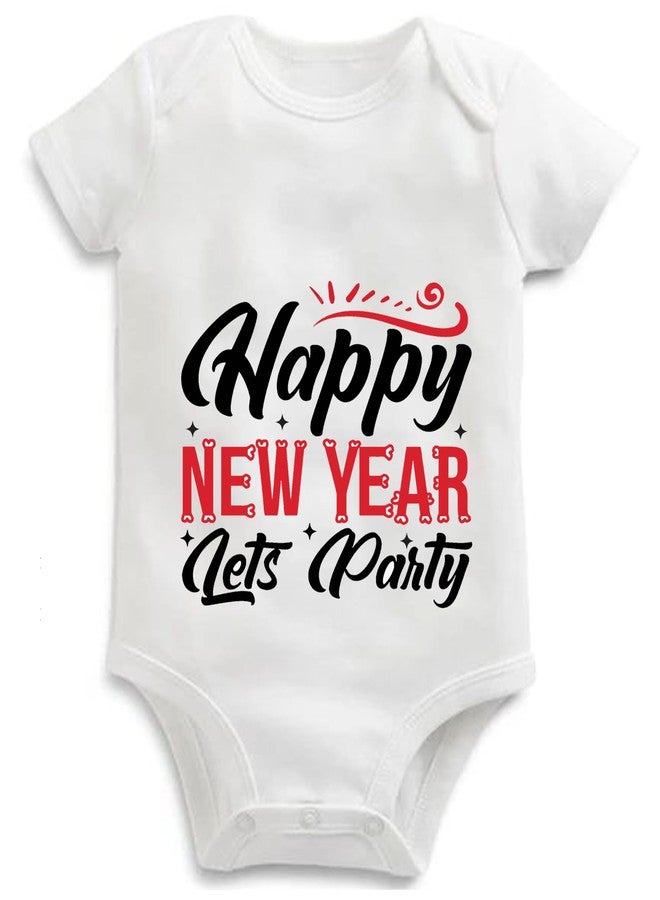 American Apple Romper My 1st New Year Printed New Year Printed dress Baby Sleep Suit For Baby Boys & Baby Girls Printed Birthday Gift Rompers Fashion T Shirt (0-3 Months, My 1st New Year 12)
