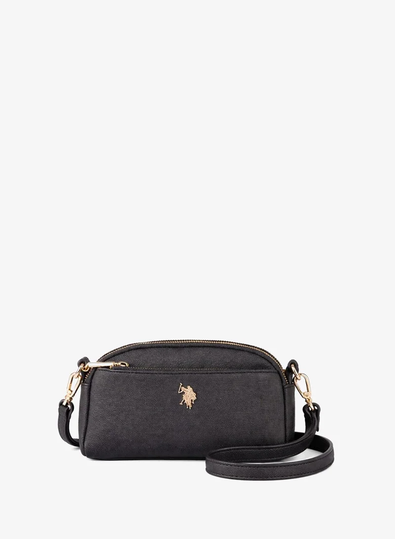 U.S. Polo Assn. Women's Crossbody Bag, Ladies Shoulder Bag Handbag for Ladies Travel Bag for Girls Black
