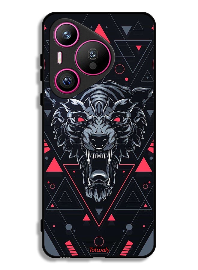 Tolwak Huawei Pura 70 Protective Case Cover Scrolling Wolf - Image 1
