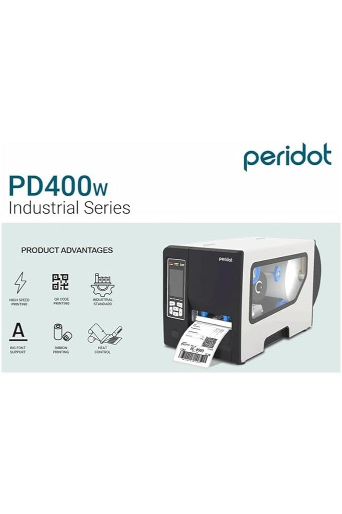 FIPKA Peridot Industrial Barcode Label Printer PD400w (USB+LAN+SERIAL+WIFI) zpl epl command support TT/DT - Image 5