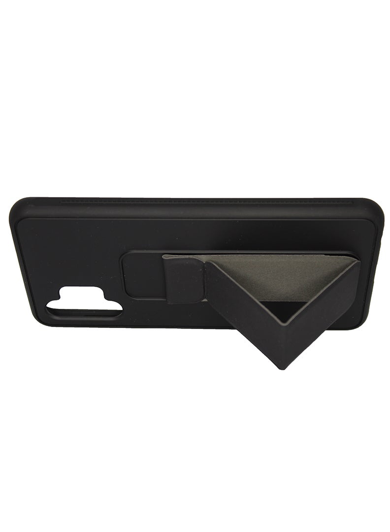 Theodor Fully Covered With Finger Grip Stand Holder Anti Slip Shockproof Protective Case Cover For SAMSUNG GALAXY A13 4G BLACK - Image 2