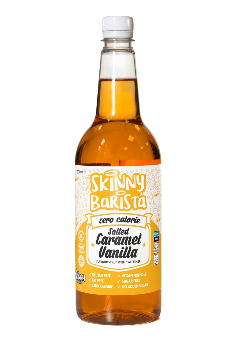 ذا سكيني فود كو. شراب خالي من السعرات الحرارية خالي من السكر للشاي والشوكولاتة الساخنة والفواكه والخبز ومشروبات البروتين - صديق للنباتيين وخالي من الغلوتين والدهون والكراميل المملح والفانيليا 1 لتر - Image 1