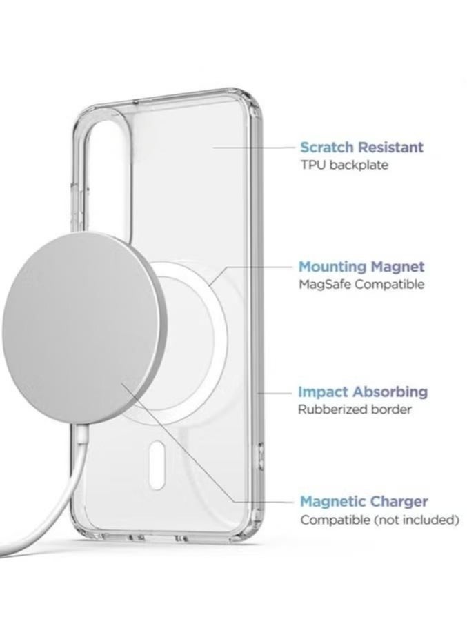 Generic - Samsung Galaxy S25 Edge Case, Crystal Clear for Samsung Galaxy S25 Edge Case, [Non-Yellowing][Reinforced Corners] Wireless Charging Shockproof Bumper Protective Phone Case for Galaxy S25 Edge, Magnetic Case for Samsung Galaxy S25 Edge 2025 Magsafe Cover, Shockproof Protection, Anti-Yellow & Anti-Scratch - Image 1