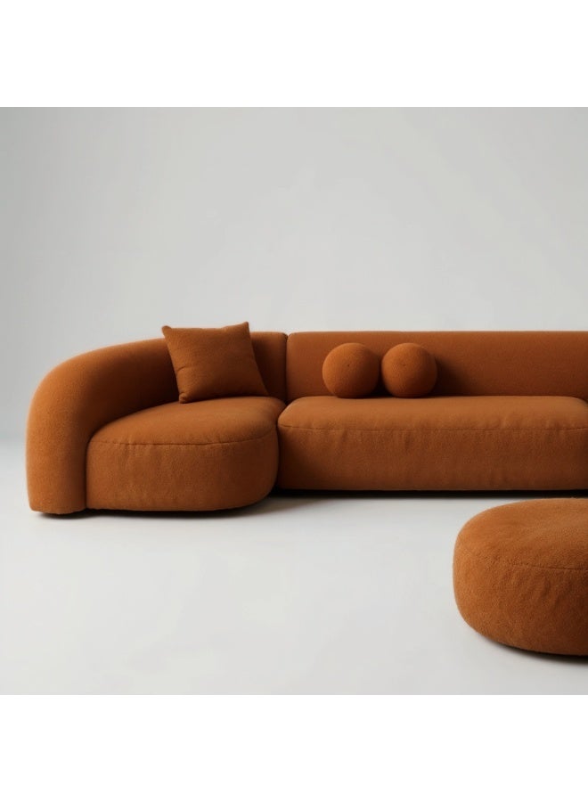 KUSTOMDECO Nova L-Shape Sectional Sofa | Customizable Design Fabric Corner Sofa with Ottoman | Modern Living Room Sofa – Brown - Image 5