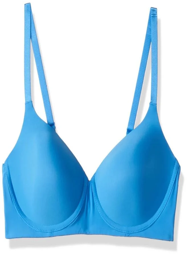 ترايامف Triumph T-Shirt Bra for Women Invisible Padded Wireless Lingerie Body Make-Up Series Lycra Xtra Fine Breathable Support Invisible Second-Skin Full Coverage Ibiza Blue 36D Pack of 1