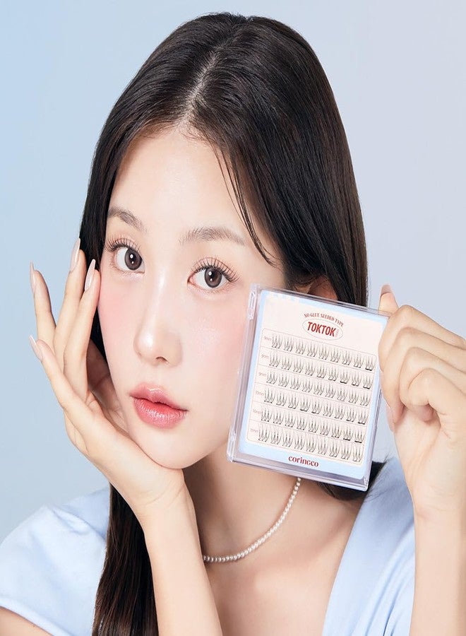CORINGCO Toktok Hara Light Self Adhesive False Eyelashes, Natural Look, No Glue Needed, Assorted Set of 9/10/11mm, Reusable Lash Clusters Kbeauty - Sharp - Image 3