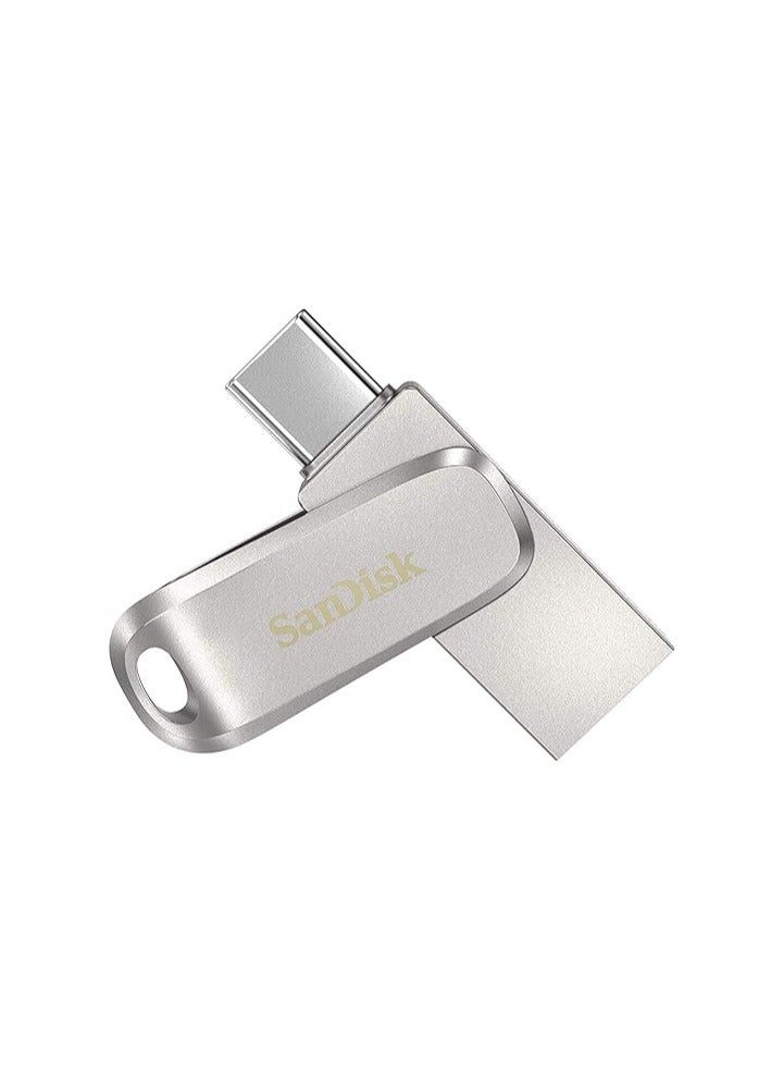 SanDisk 128GB Ultra Dual Drive Luxe USB Type-C - SDDDC4-128G-G46, Silver - Image 1