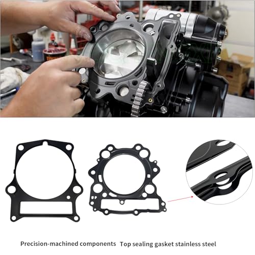 WEICHENGXIN Complete Gasket Kit & Spark Plug Compatible with Yamaha Raptor 660R YFM660R YFM660 2001 2002 2003 2004 2005 - Image 4