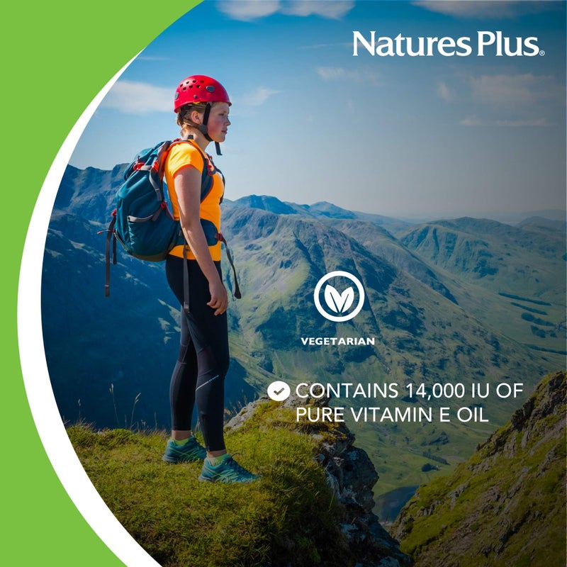 NaturesPlus Natures Plus Vitamin E Oil - 14,000 IU, .5 fl oz - Moisturizes Face And Skin, Reduces Brown Spots, Strengthens Nails, Promotes Hair Growth, Antioxidant, Anti-Aging - Vegan - Image 3