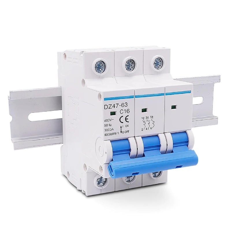 DZ47 63 Three Phase Circuit Breaker 32A 400V C16 DIN Rail Mount Motor Protection Switch - Image 3