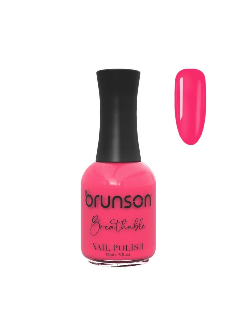 Brunson Breathable Nail Polish Halal Nail Lacquer Wudu friendly Quick Dry long lasting but easy peel off Glossy Shine Water Based Nail paint 18ml