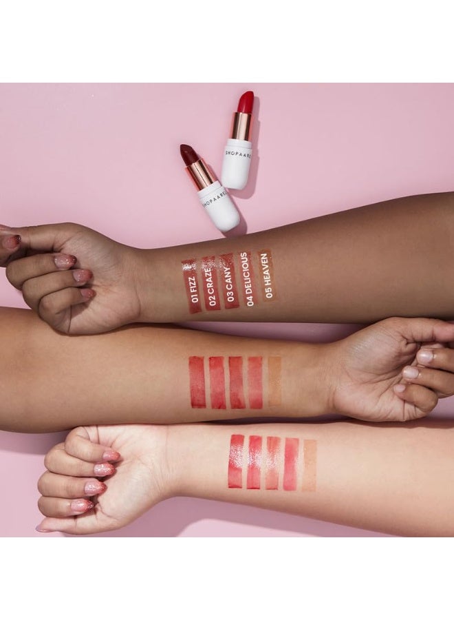 شوبارل مرطب الشفاه "ويت ليبس" (Wet Lips) من Shopaarel - لون شفاف، تركيبة مرطبة، فيتامين E، لمعان بمظهر رطب - درجة Heaven05، وزن 3.8 جم - Image 2