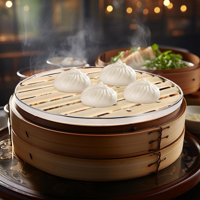 SUPVOX Stainless Steel Steamer Ring 25cm Reusable Non-stick Steamer Mat Liners for Vegetable and Dumpling Cooking - Image 4
