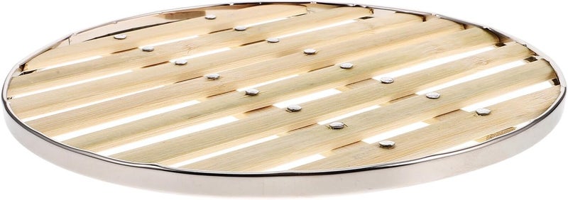 SUPVOX Stainless Steel Steamer Ring 25cm Reusable Non-stick Steamer Mat Liners for Vegetable and Dumpling Cooking - Image 1