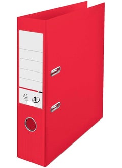 MOMENT Premium A4 Lever Arch File, Power Mechanism, Fsc Certified, Replaceable Spine Labels, Ring Binder, Archiving & Home Office File Organizer, Red  - Image 1