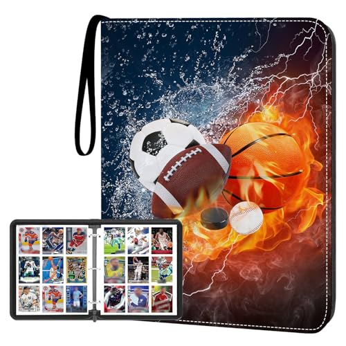 HESPLUS Sports Card Binder 9 Pocket Trading Card Binder 900 Pockets Double Sided Pockets Football Card Binder for Baseball Basketball Hockey Card Game Card and Other TCG Collection Storage Album - Image 1