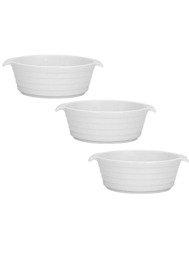 Fissman 3-Piece Round Baking Dish 12x4.5cm/220ml Porcelain  - Image 1