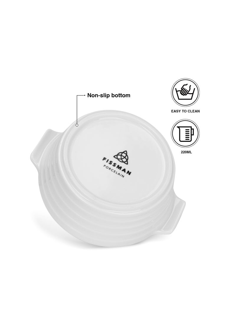 Fissman 3-Piece Round Baking Dish 12x4.5cm/220ml Porcelain  - Image 5