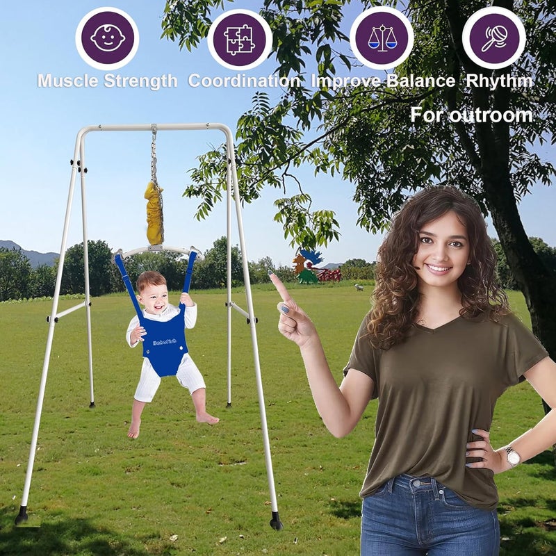 HI SUYI Baby Door Jumper and Bouncer with Stand for Active Babies That Love to Jump and Have Fun Toddler Infant - Image 3