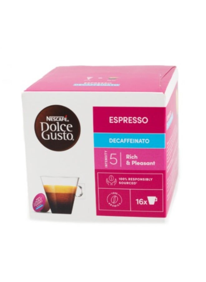 دولسي قوستو كبسولات إسبريسو منزوعة الكافيين ١٦ كبسولة - Image 1