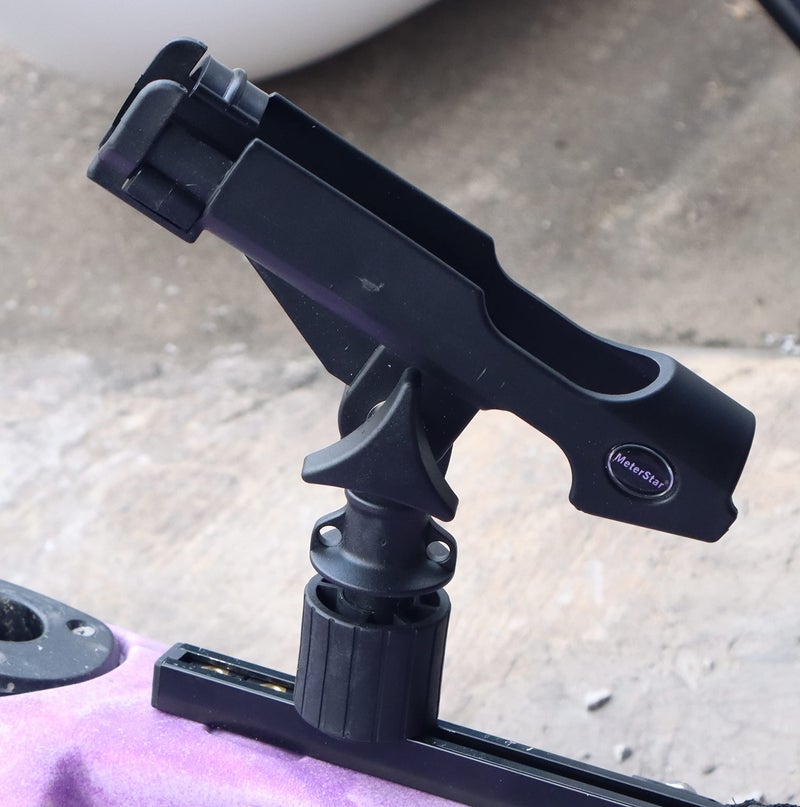METER STAR MiniPort 360Â° Rotating Fishing Rod Holder - Compact Mini Rod Holder with Track Mounting Base Kit, Round Base & Rod Socket, Installation Accessories & Tools Included - Image 5